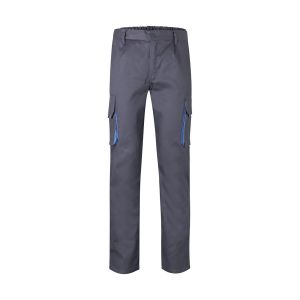 VL HYPNOS - Pantaloni in twill bicolore con diverse tasche (200g/m²), in cotone (35%) e poliestere (65%)