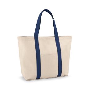 VILLE - Borsa 100% in tela di cotone con tasca interna e frontale (280 g/m²)