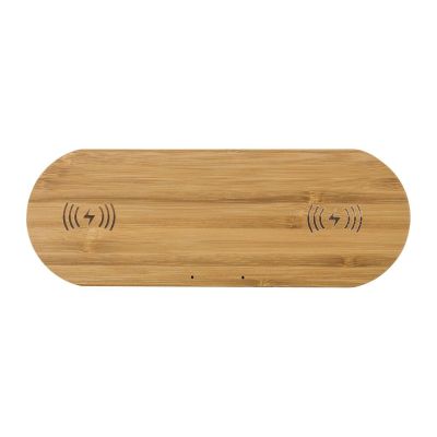 TATUM - Caricatore wireless doppia posizione in bamboo 
