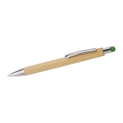 CLAIRE - Penna a sfera in bamboo capacitiva, refill blu 