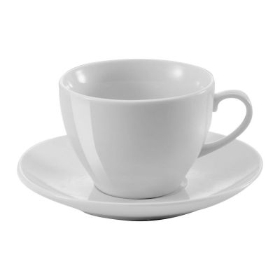 RIAN - Tazza breakfast con piattino, in porcellana 