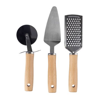 SYLVAN - Set di utensili da cucina in metallo e legno 