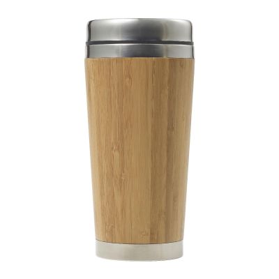 SABINE - Tazza termica in bamboo a doppia parete, capacità 400 ml 