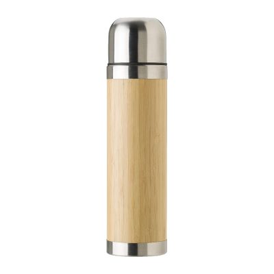 FREDERICO - Thermos in acciaio inox e bamboo, capacità 400 ml 