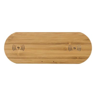 TATUM - Caricatore wireless doppia posizione in bamboo
