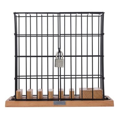 ADAM - Supporto per smartphone in gabbia, in legno ed alluminio