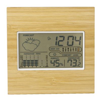 LIA - Stazione meteorologica in bamboo, ABS e vetro