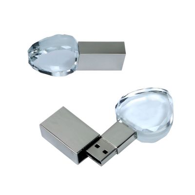 CRYSTAL HEART - Chiavetta USB in vetro a cuore