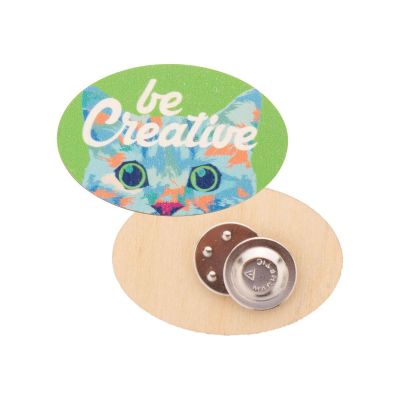 WOOBADGE - Spilla magnetica personalizzabile 35×53 mm