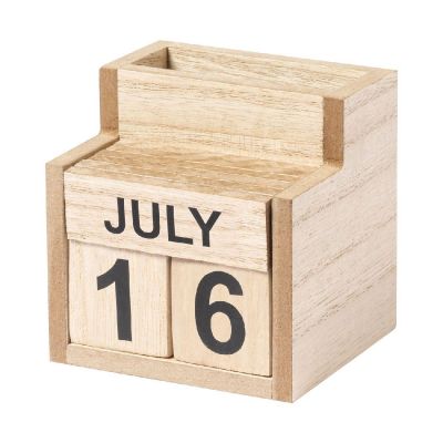 LAOREK - portapenne con calendario perpetuo