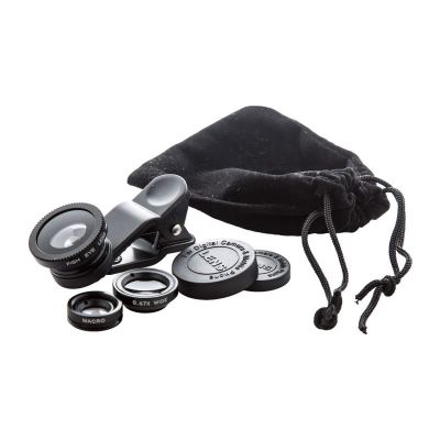 OPTIX - kit obiettivo smartphone con 3 lenti e custodia