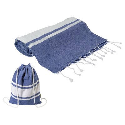 TORTUGA - Telo mare in cotone riciclato e sacchetto con chiusura a coulisse