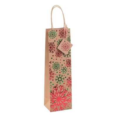 PEKKOLA W - Busta regalo natalizia, per bottiglia vino