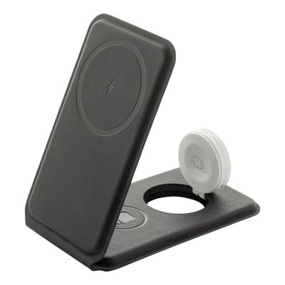 LUXCHARGE STAND - Caricatore wireless in rpu con supporto per cellulare