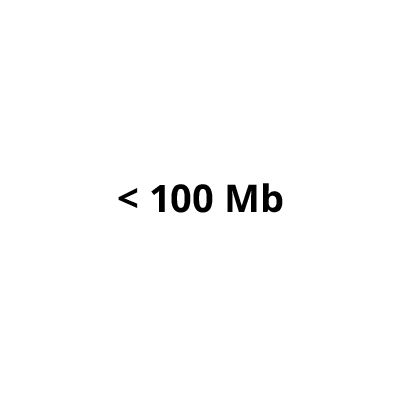 < 100Mb