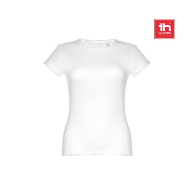 THC SOFIA WH - T-shirt sfiancata da donna in cotone. colore bianco