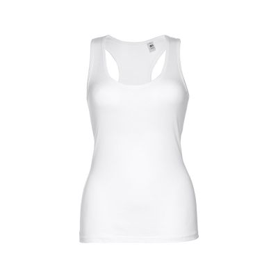 THC TIRANA WH - T-shirt da donna senza maniche in cotone. colore bianco