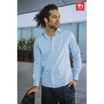 THC PARIS - Camicia da uomo in popeline a maniche lunghe