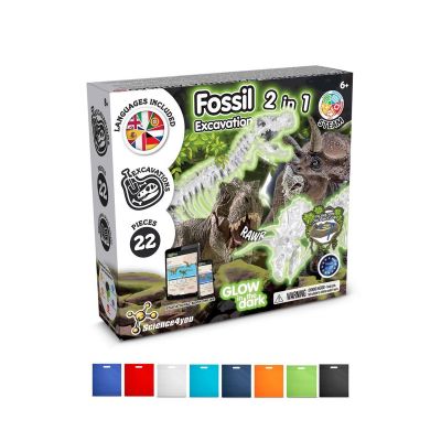 2 IN 1 FOSSIL EXCAVATION KIT IV - Gioco educativo fornito con un sacchetto regalo in tessuto non tessuto (80 g/m²)