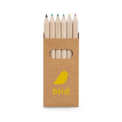 BIRD - Scatola con 6 matite colorate