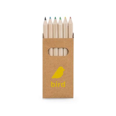 BIRD - Scatola con 6 matite colorate