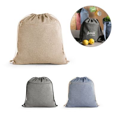 CHANCERY - Zaino a sacca in cotone riciclato (140 g/m²)