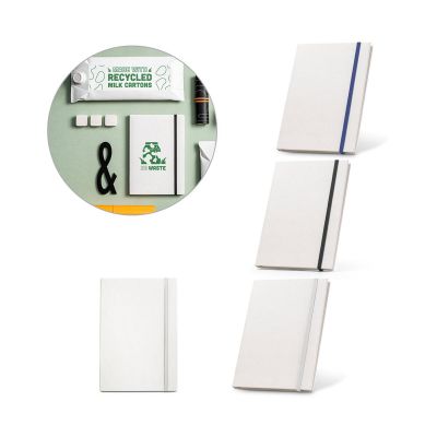 MILKY - Blocco note A5 con copertina rigida in carta riciclata al 100%