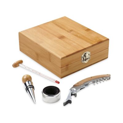 CABERNET - Set da vino in bambù, zinco e acciaio inox
