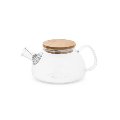 SNEAD - Teiera in vetro borosilicato con coperchio in bambù 750 mL