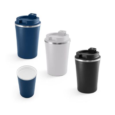 PHELPS CERAMIC - Bicchiere da viaggio in acciaio inossidabile con interno in ceramica 470 ml