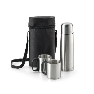 DURANT - Set con thermos e tazze in acciaio inossidabile