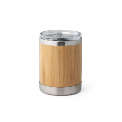 LYCKA - Bicchiere in acciaio inox e bambù 350 mL