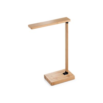 MOREY - Lampada da tavolo pieghevole in bambù con caricatore wireless
