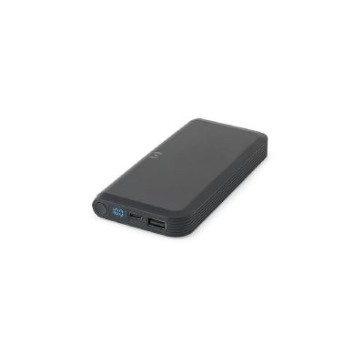 BECKER 10 - Power bank da 10'000 mAh in ABS riciclato (100% rABS) con caricatore wireless superveloce da 15W