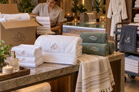 Asciugamani personalizzati per hotel e spa appena ricevuti
