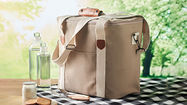 Borse frigo in materiali naturali personalizzate